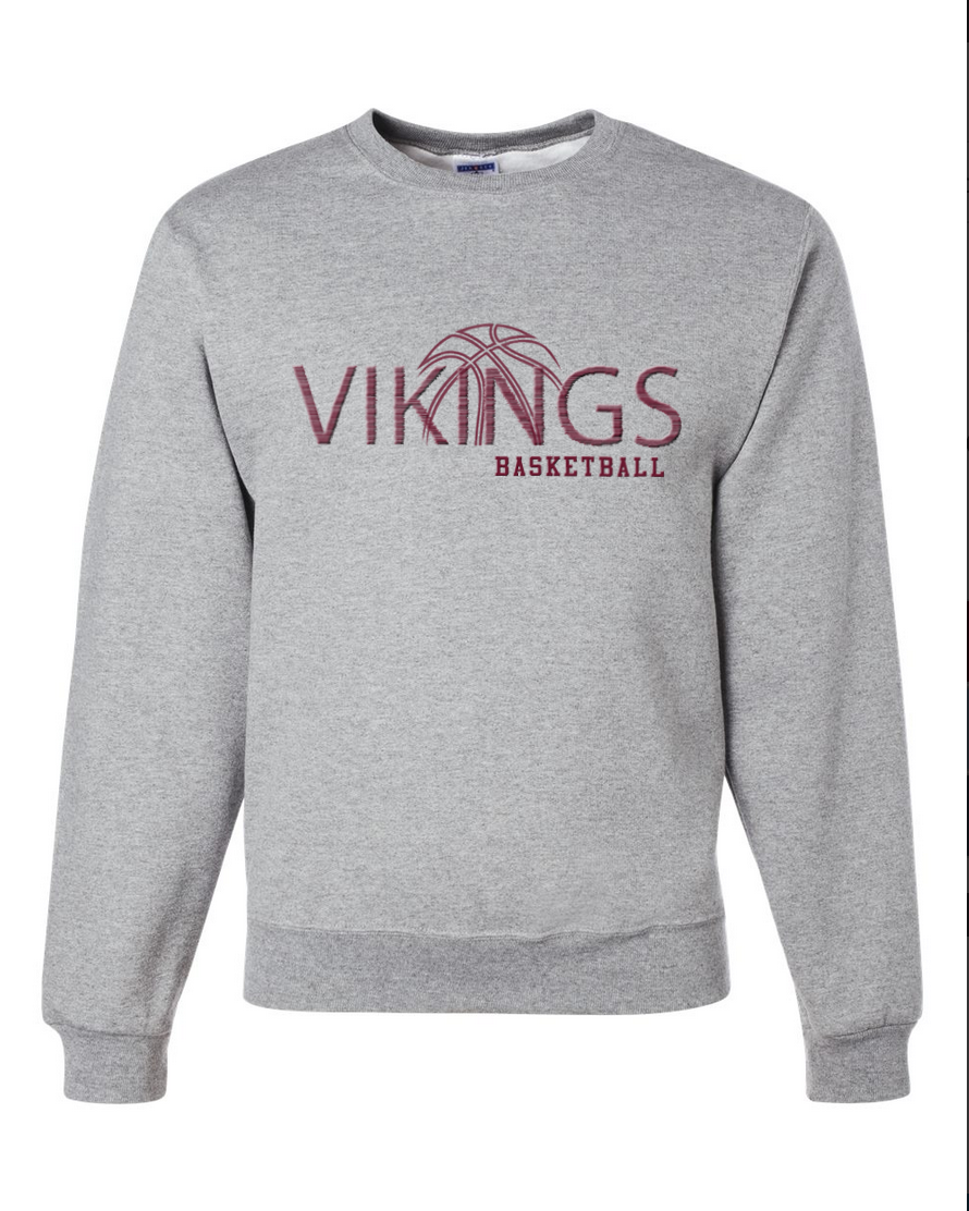 Waverly Basketball – Gray Crewneck