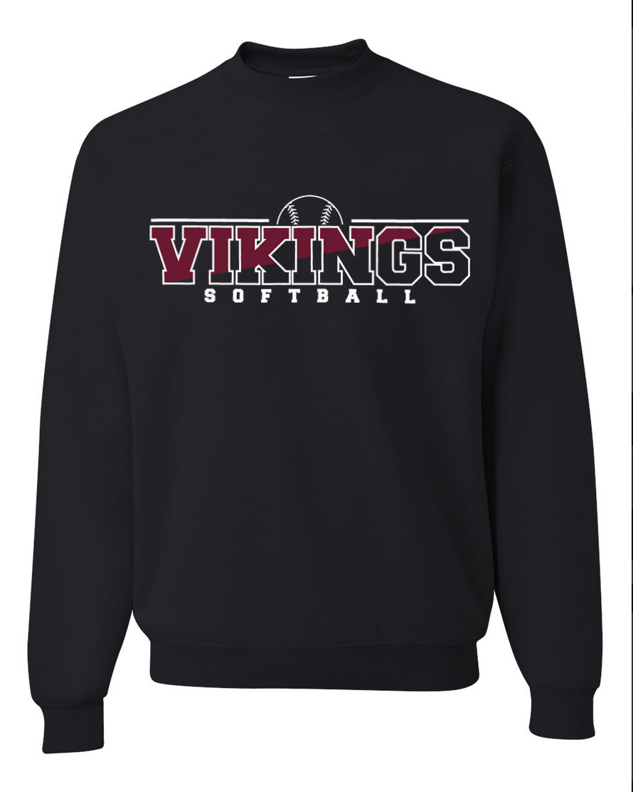 Waverly Softball – Black Crewneck