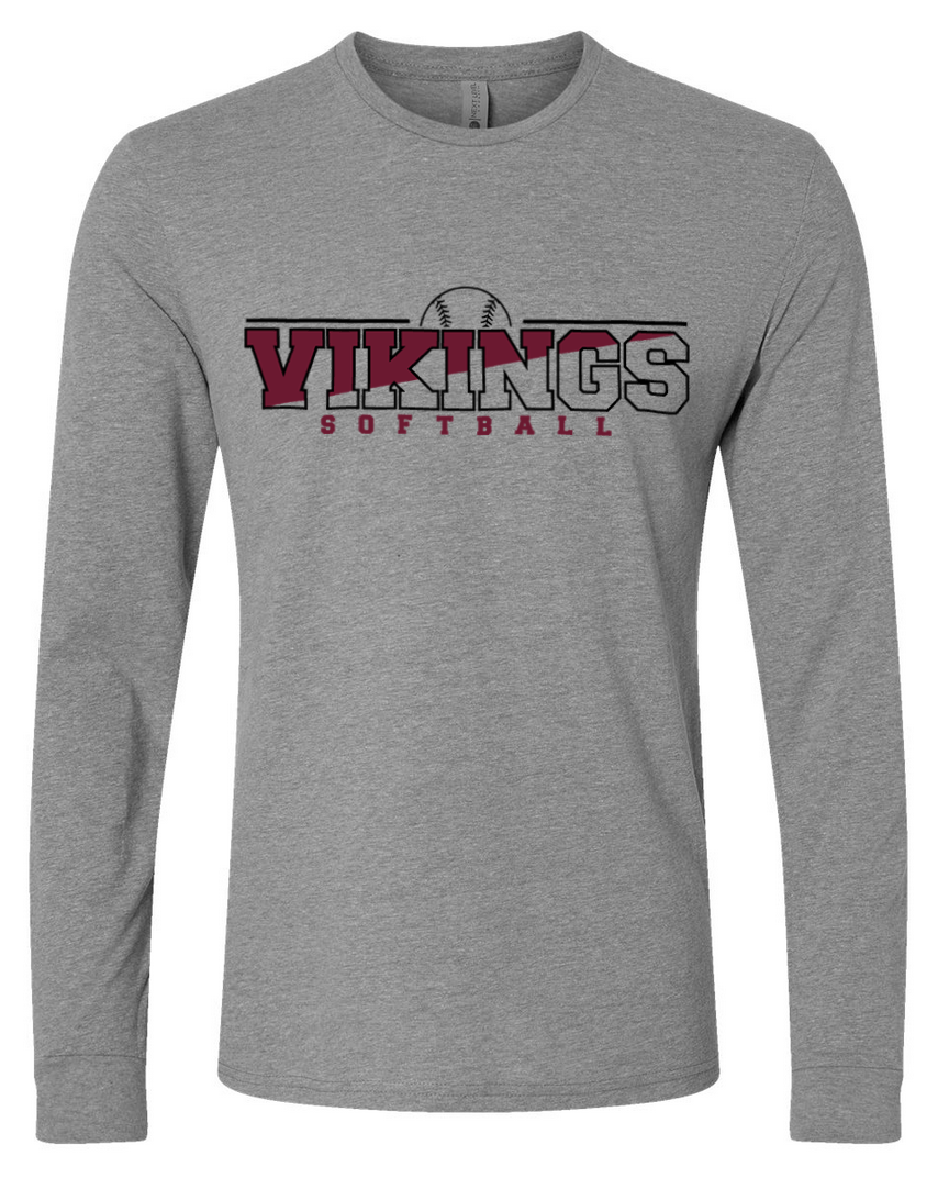 Waverly Softball/Black – Gray Long Sleeve