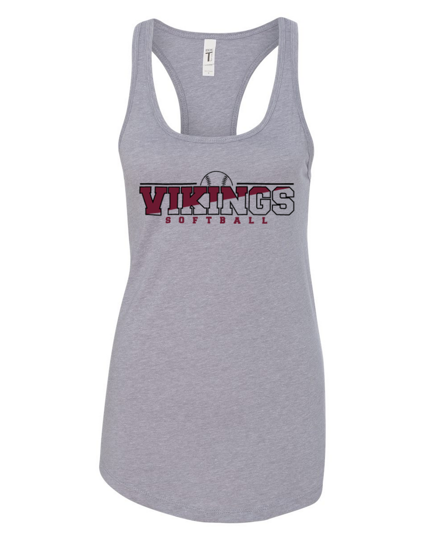Waverly Softball – Light Gray/Black Tank Top