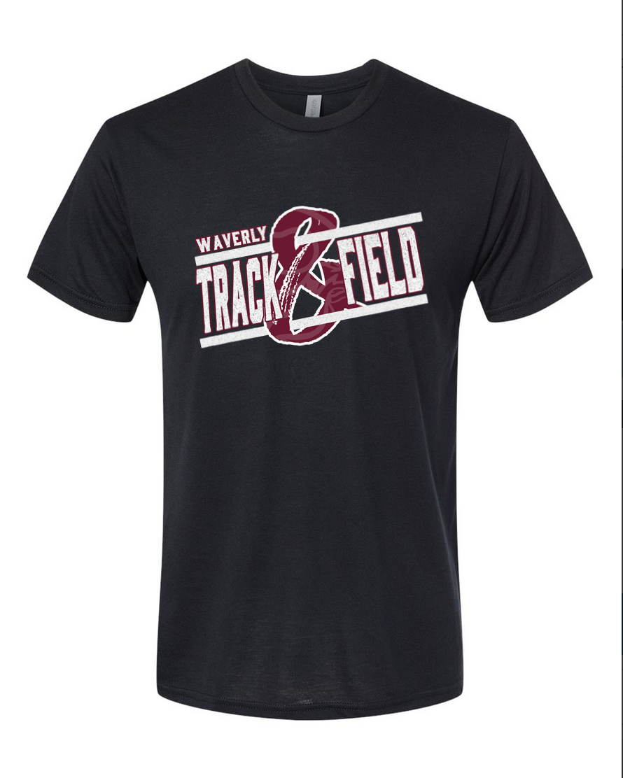 Waverly Track – Black T-Shirt – White