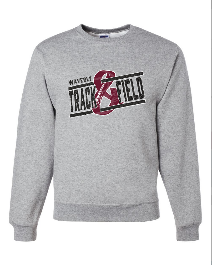 Waverly Track – Gray Crewneck – Black