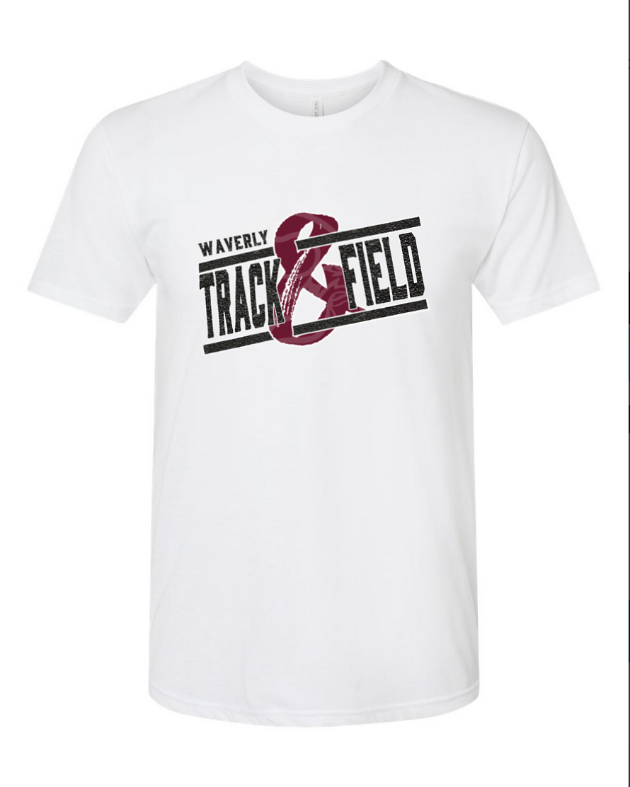 Waverly Track – White T-Shirt – Black