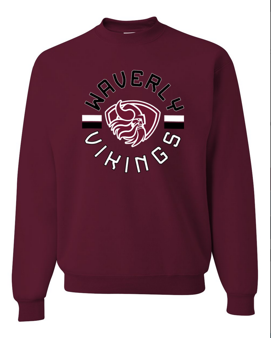 Waverly Vikings - Maroon Crewneck