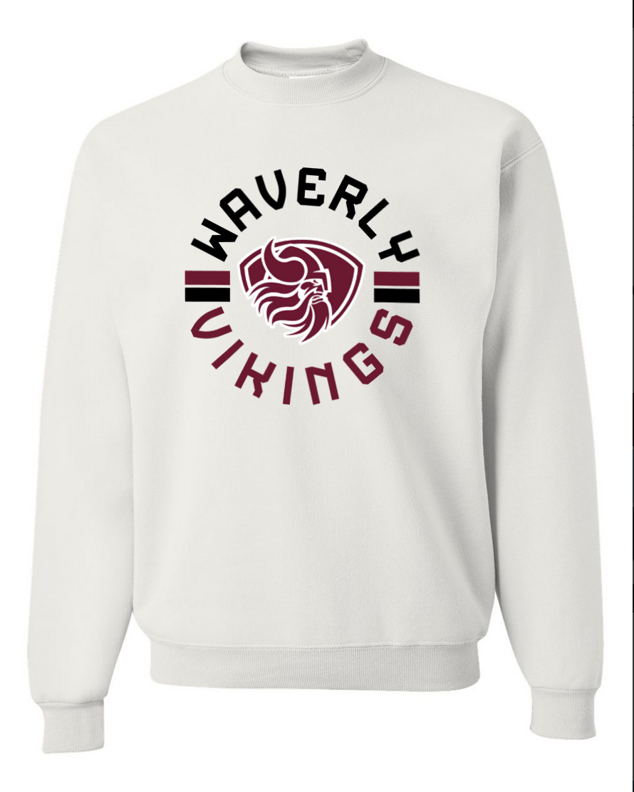 Waverly Vikings - White Crewneck