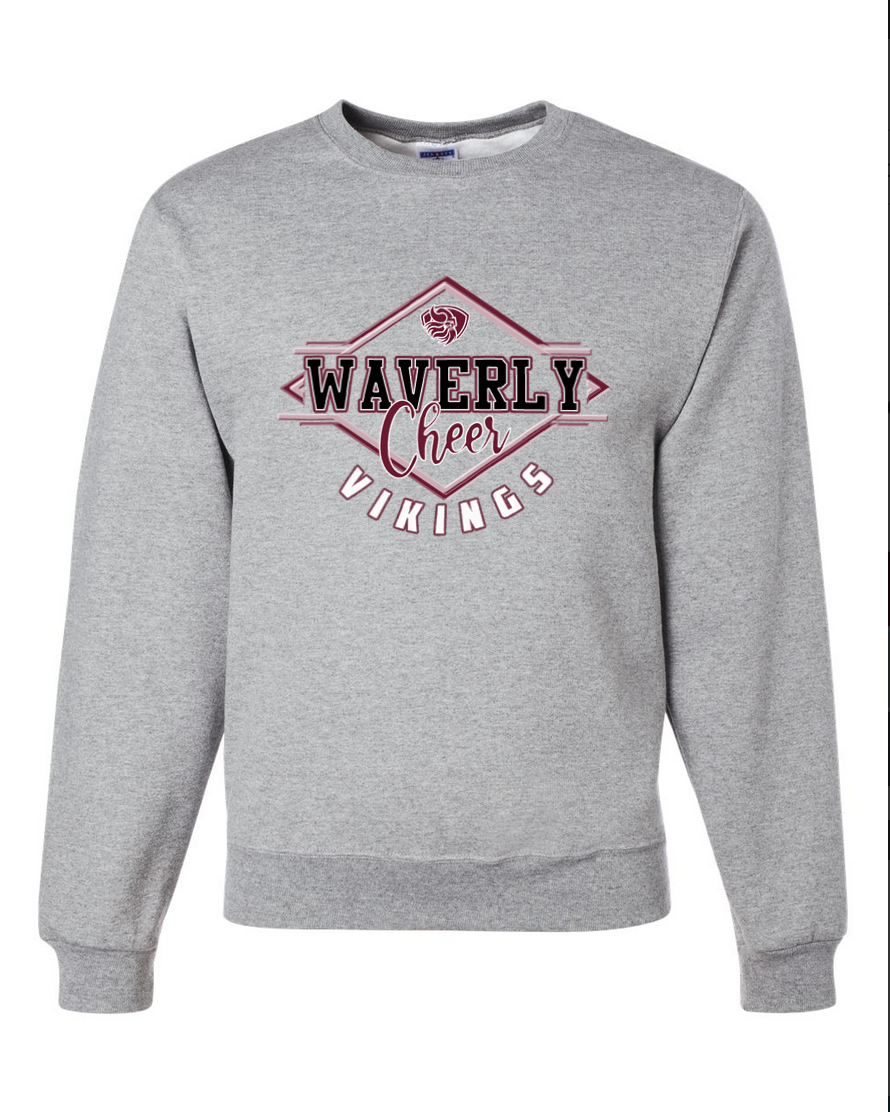 Waverly Vikings Cheer – Gray Crewneck