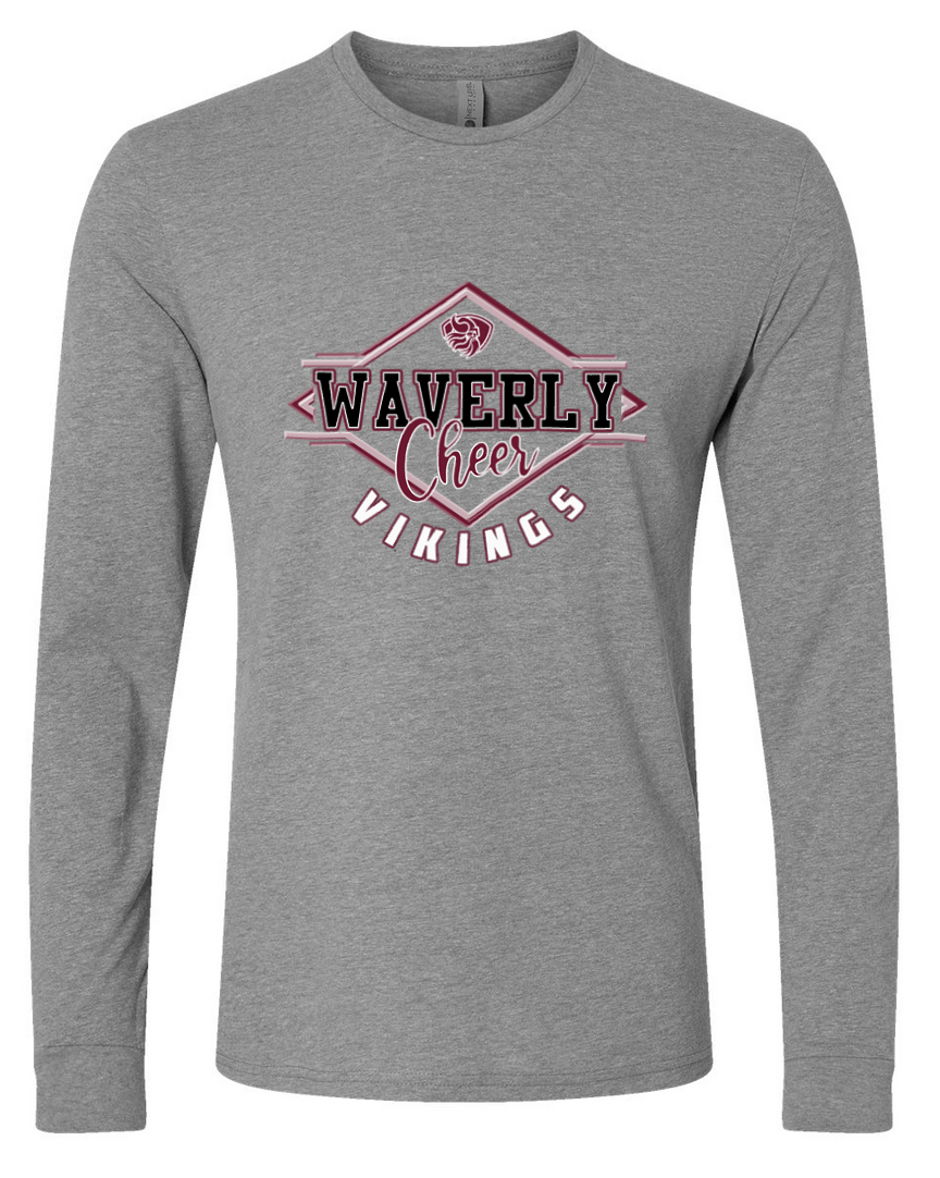 Waverly Vikings Cheer – Gray Long Sleeve