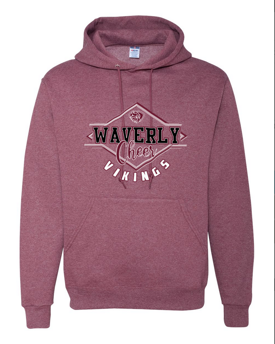Waverly Vikings Cheer – Heather Maroon Hoodie