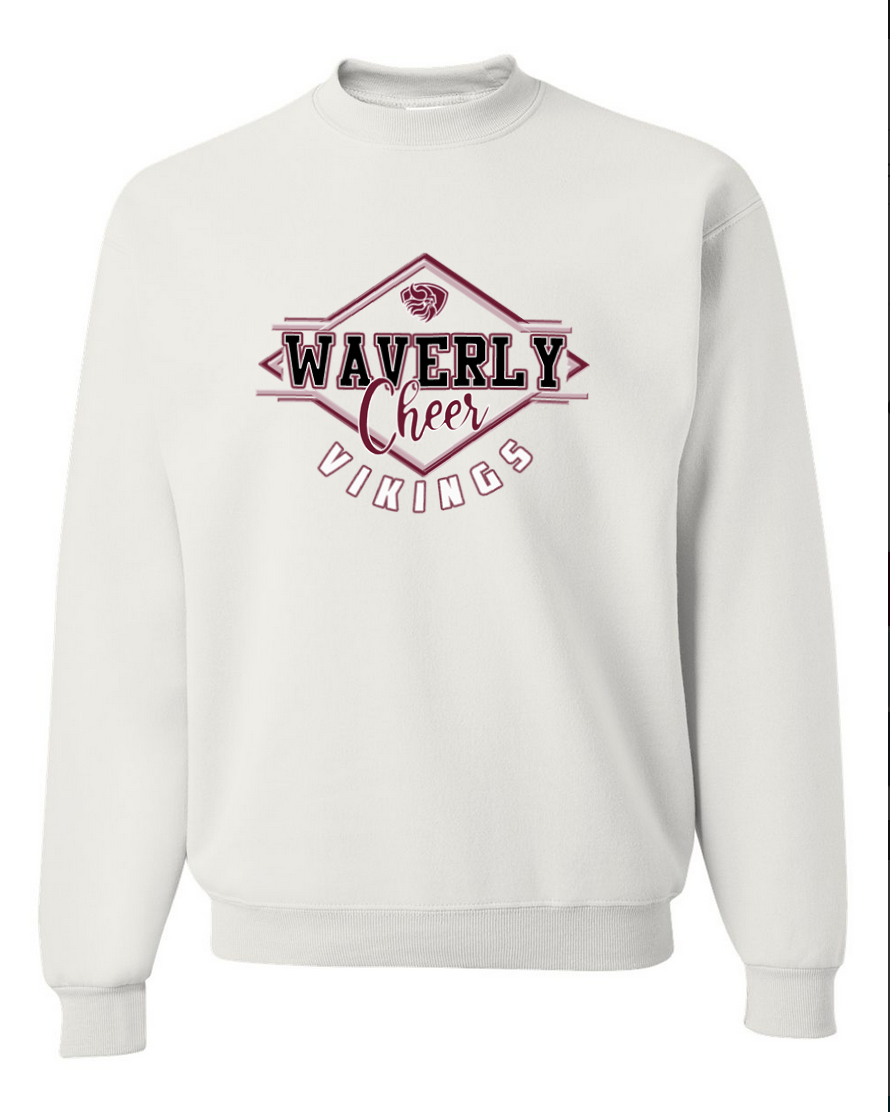 Waverly Vikings Cheer – White Crewneck