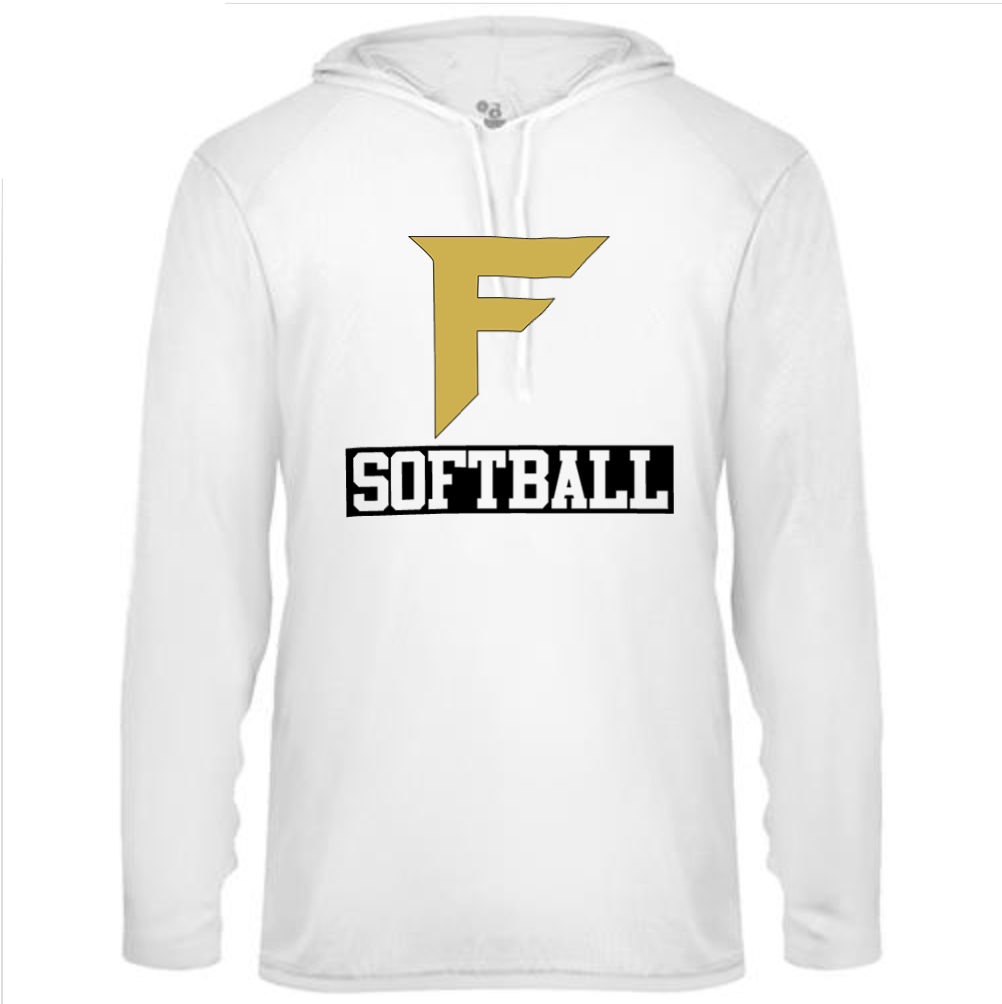 Fury Gold – F Softball/Black – White Performance Hoodie