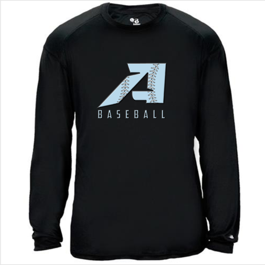 A Baseball - Black Performance Long Sleeve
