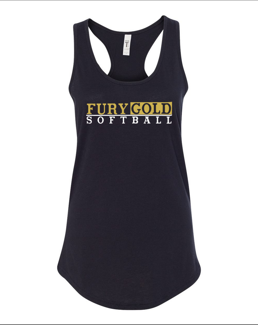 Fury Gold – Fury Gold Softball – Black Tank Top