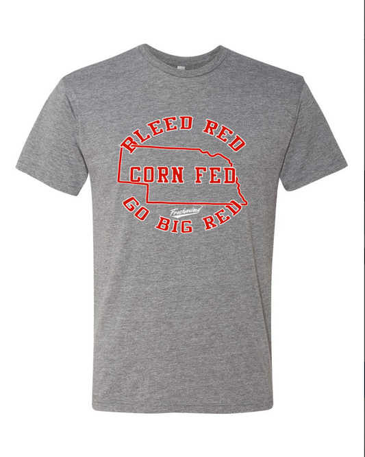 Bleed Red, Corn Fed, Go Big Red - Gray