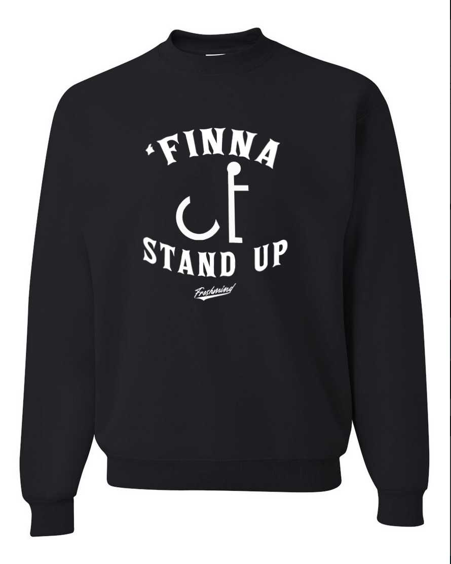 Finna Stand Up - Black Crewneck
