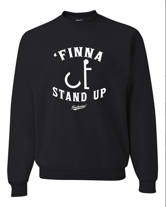 Finna Stand Up - Black Crewneck