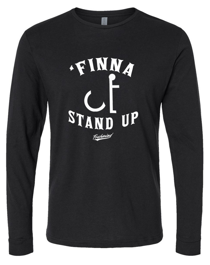 Finna Stand Up - Black Long Sleeve Shirt