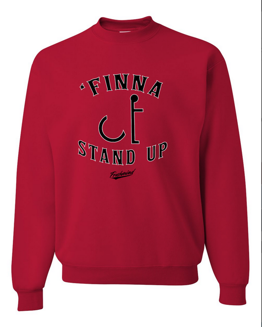 Finna Stand Up - Red Crewneck