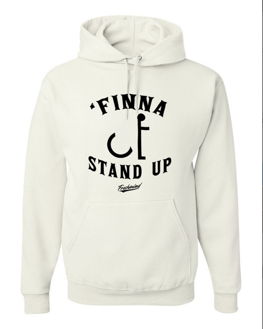 Finna Stand Up - White Hoodie