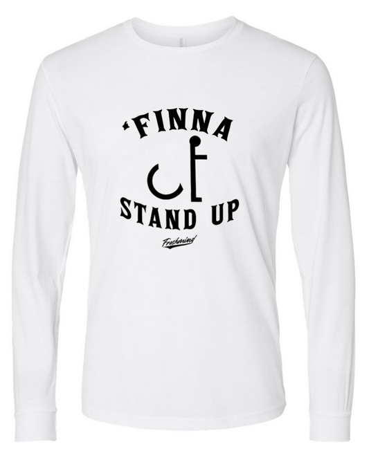 Finna Stand Up - White Long Sleeve Shirt