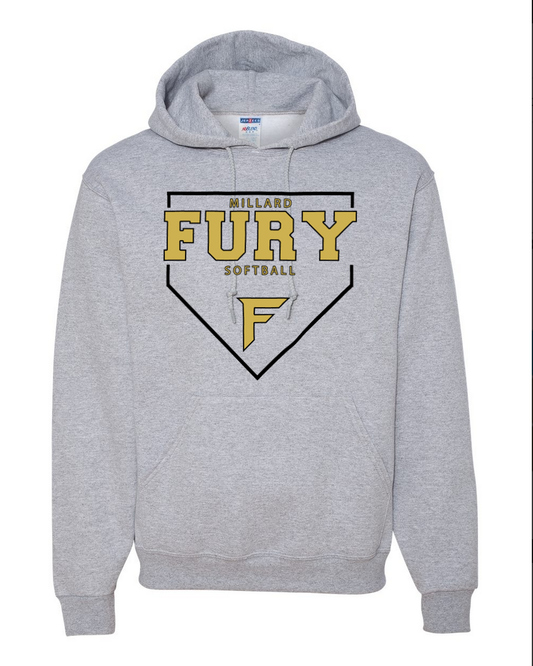 Fury Gold - Home Plate/Black - Gray Hoodie