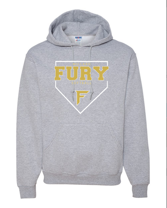 Fury Gold - Home Plate/White - Gray Hoodie