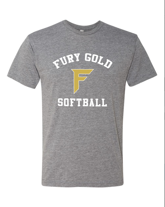 Fury Gold - Simple Gold - Gray/White T-shirt