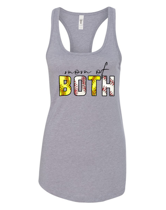 Mom of Both – Gray Tank Top