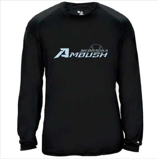 Nebraska Ambush – Black Performance Long Sleeve
