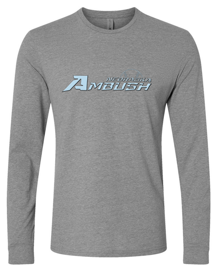 Nebraska Ambush – Gray Long Sleeve