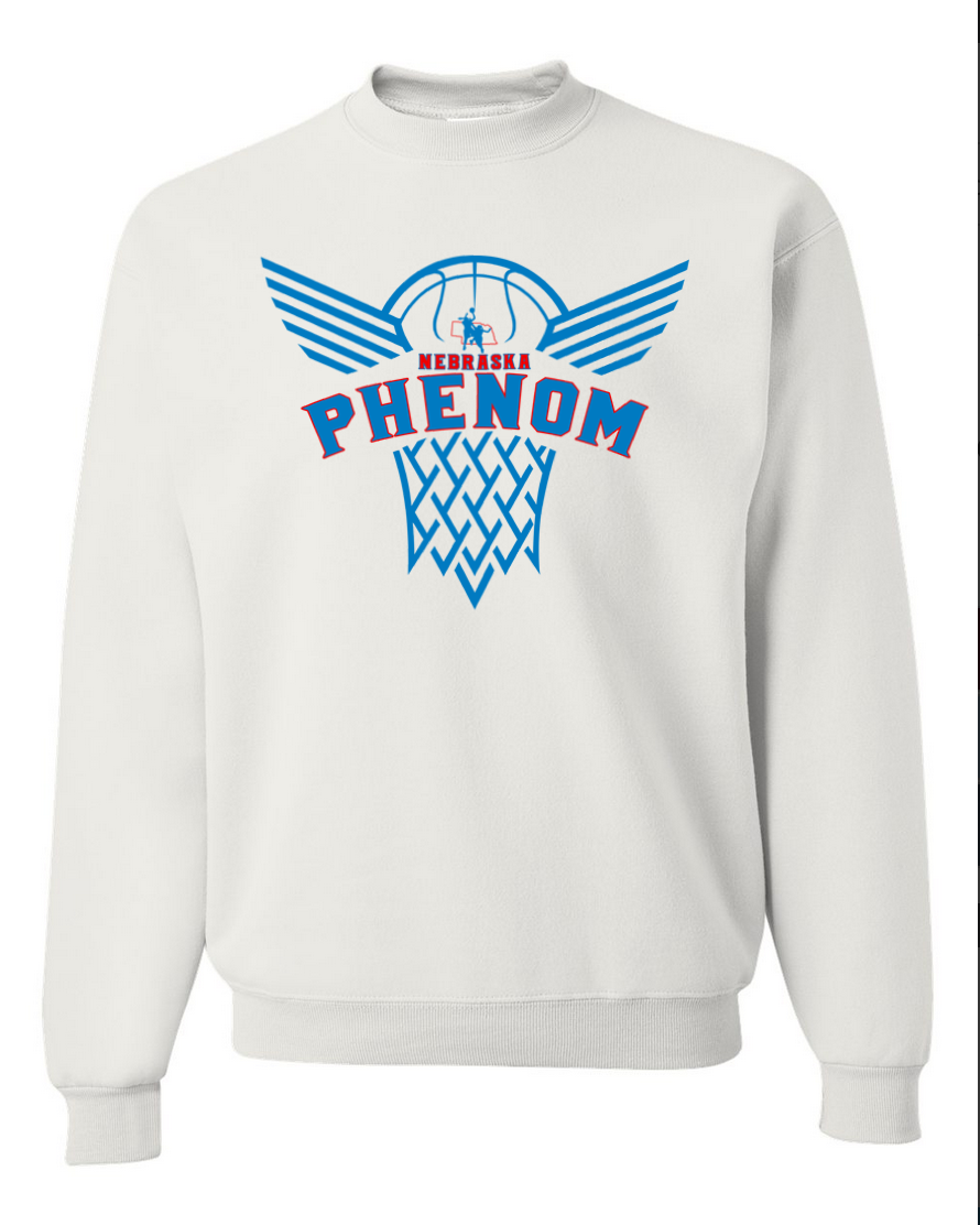 Phenom Basketball – White Crewneck