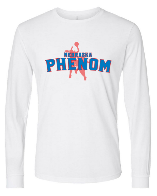 Phenom Logo – White Long Sleeve