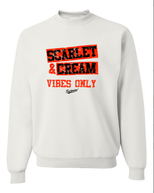 Scarlet & Cream – White Crewneck