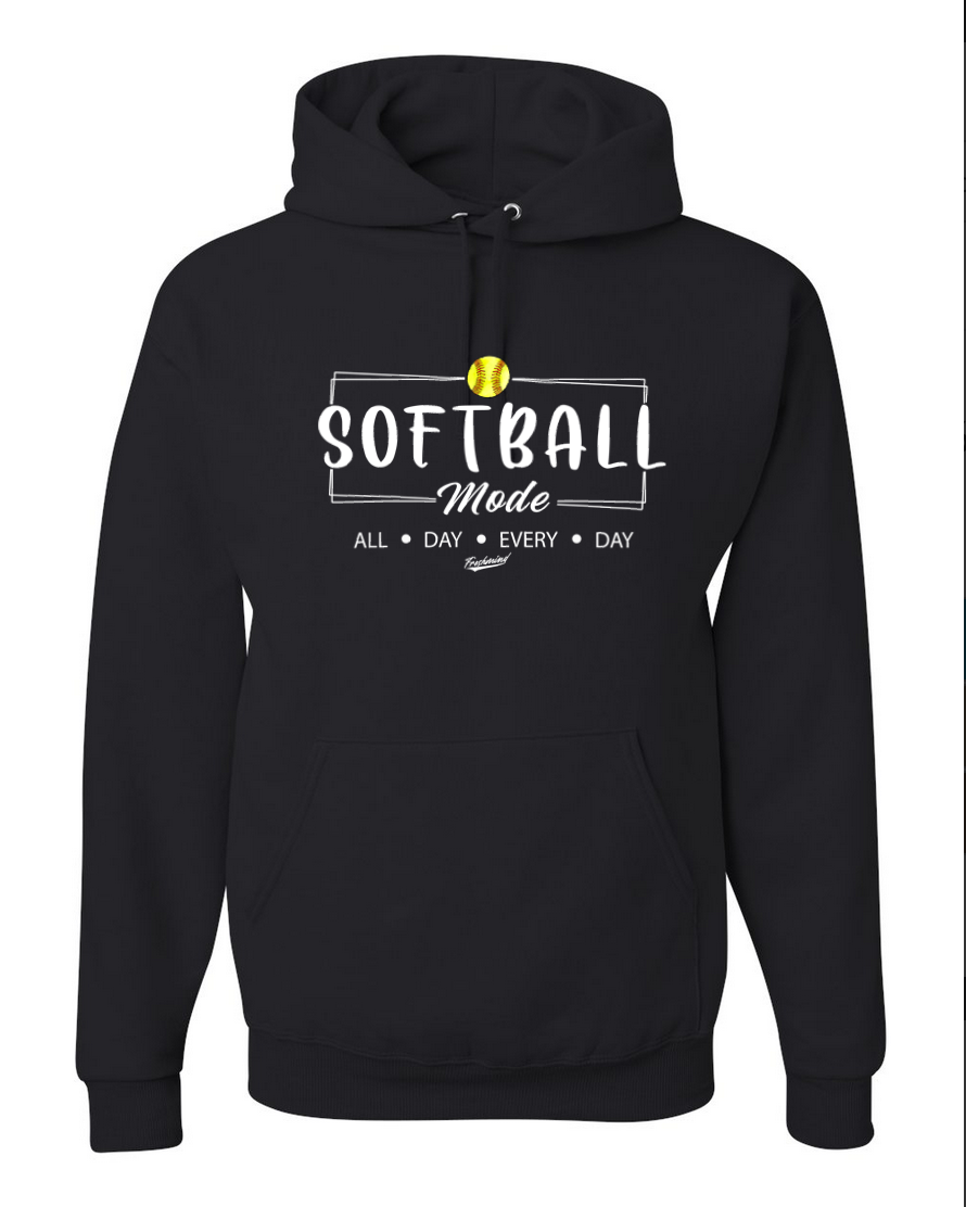 Softball Mode – Black Hoodie