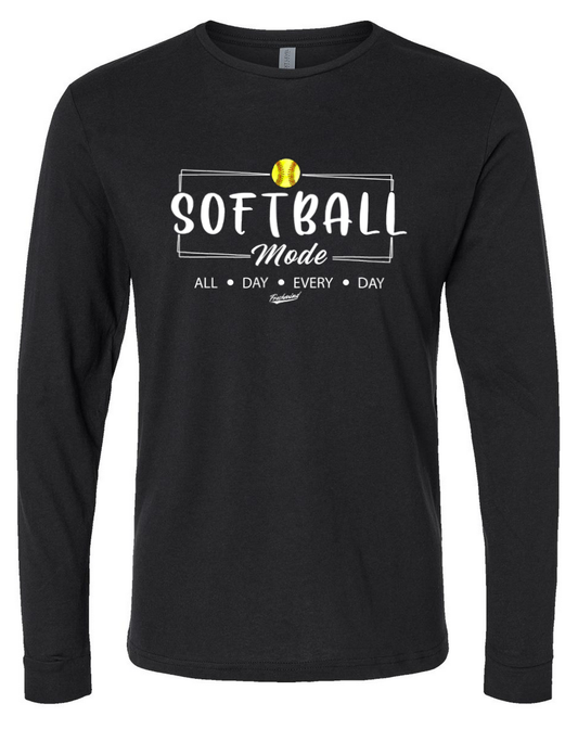 Softball Mode – Black Long Sleeve