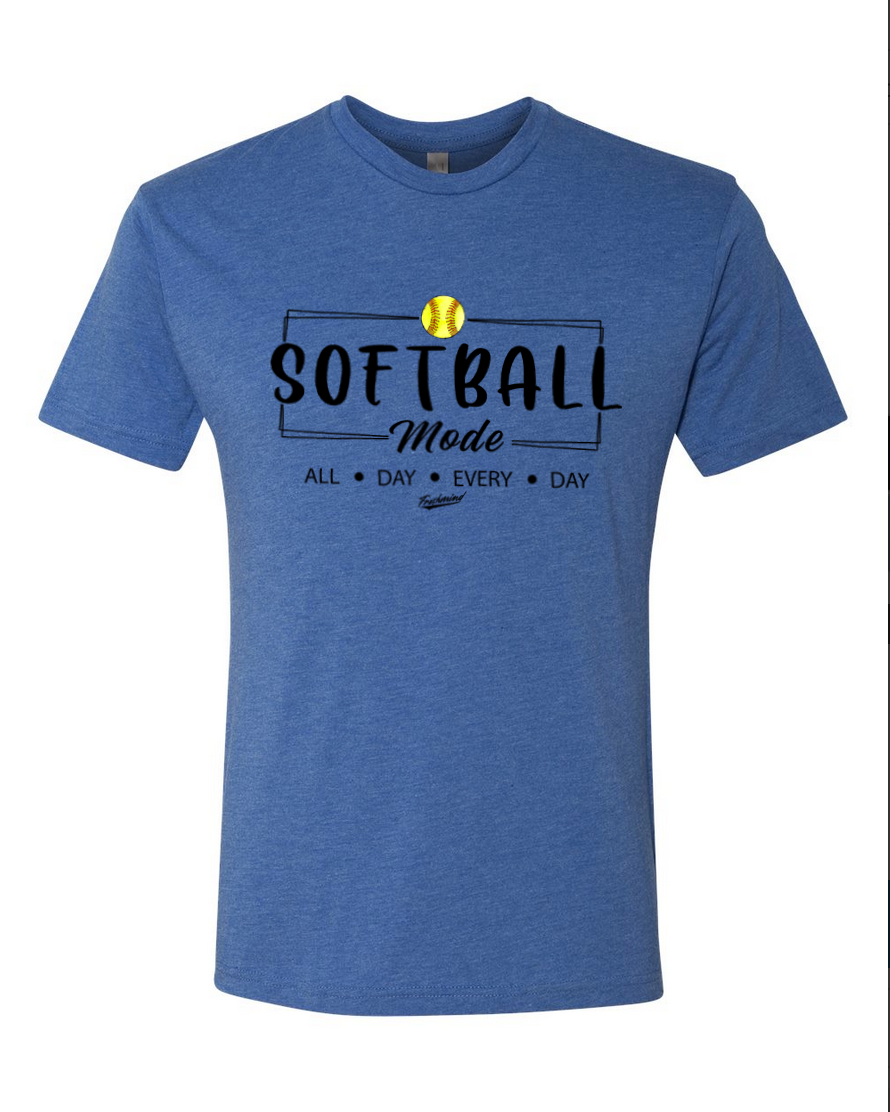Softball Mode/Black – Vintage Blue T-Shirt