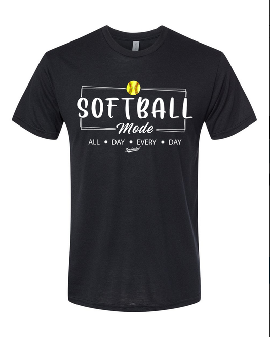 Softball Mode – Black T-Shirt