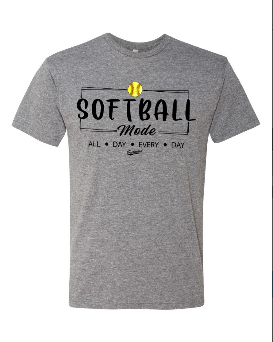Softball Mode/Black – Gray T-Shirt