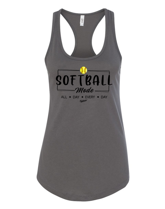 Softball Mode/Black – Dark Gray Tank Top