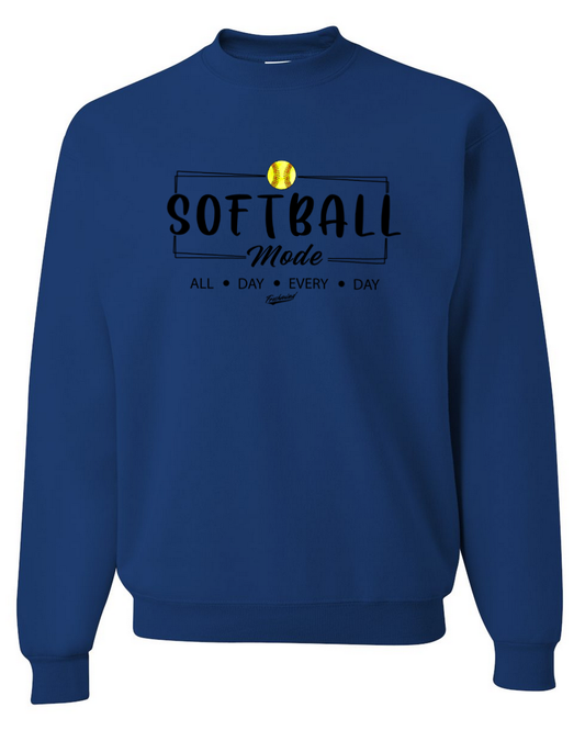 Softball Mode/Black – Royal Crewneck
