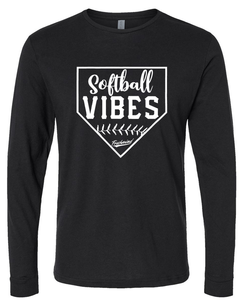 Softball Vibes – Black Long Sleeve