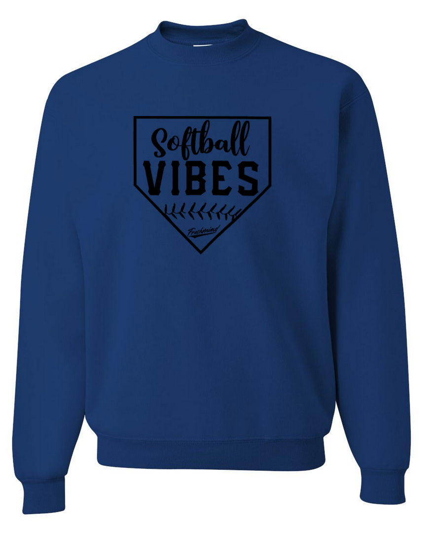 Softball Vibes/Black – Royal Crewneck
