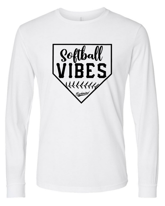 Softball Vibes – White Long Sleeve