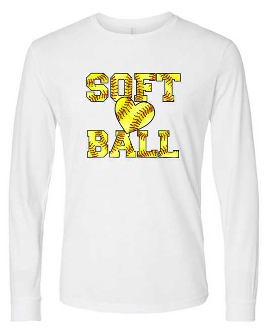 Softball – White Long Sleeve