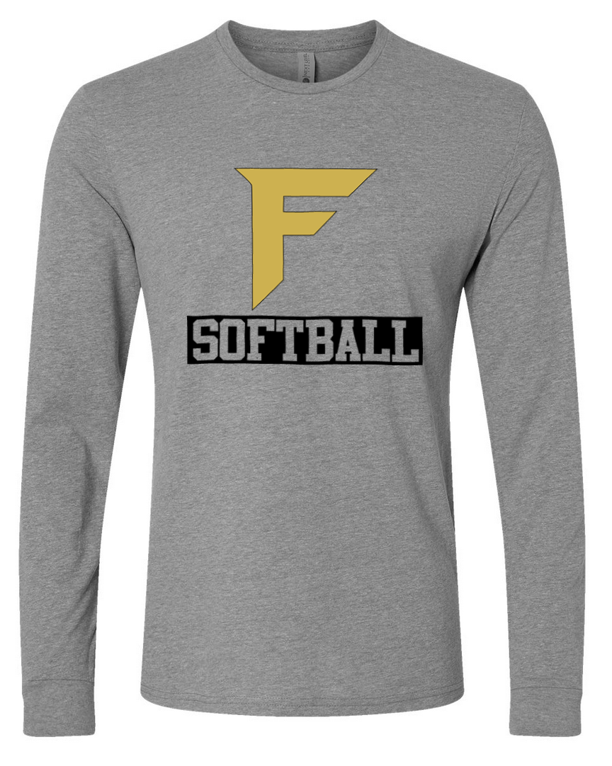 Fury Gold – F Softball/Black – Gray Long Sleeve