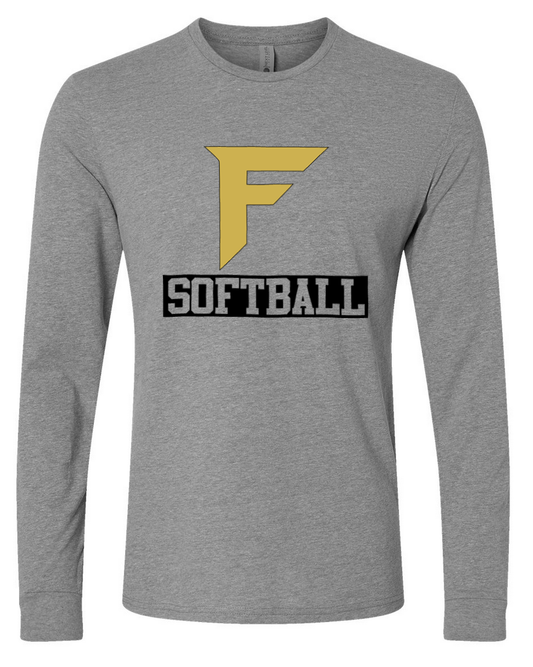 Fury Gold – F Softball/Black – Gray Long Sleeve