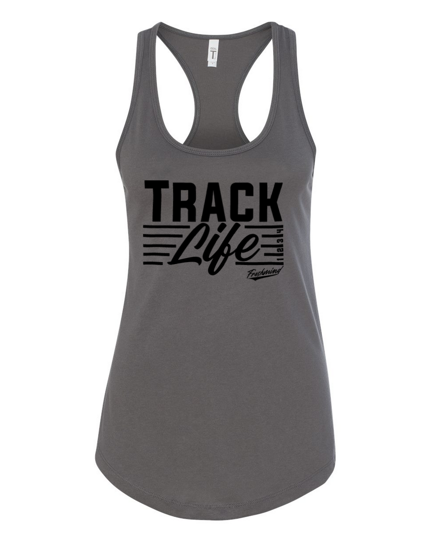 Track Life/Black – Dark Gray Tank Top