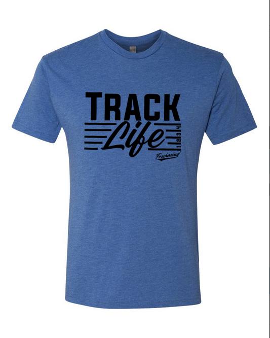 Track Life/Black – Vintage Blue T-Shirt