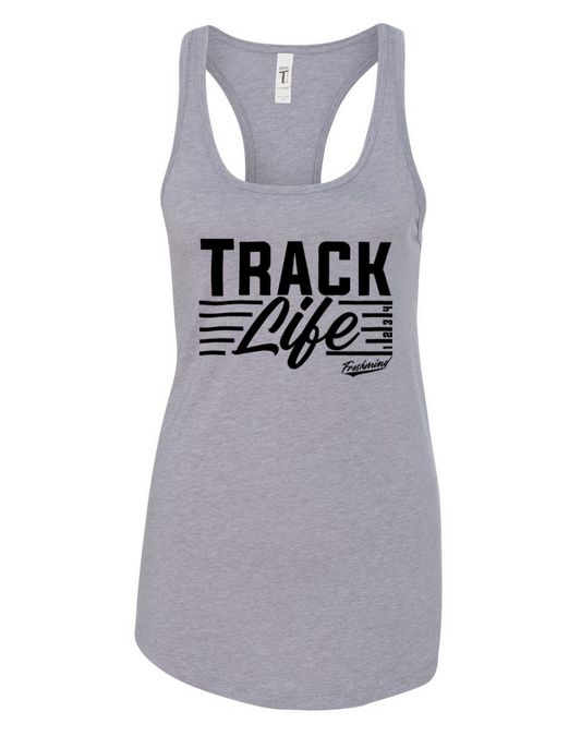 Track Life/Black – Light Gray Tank Top