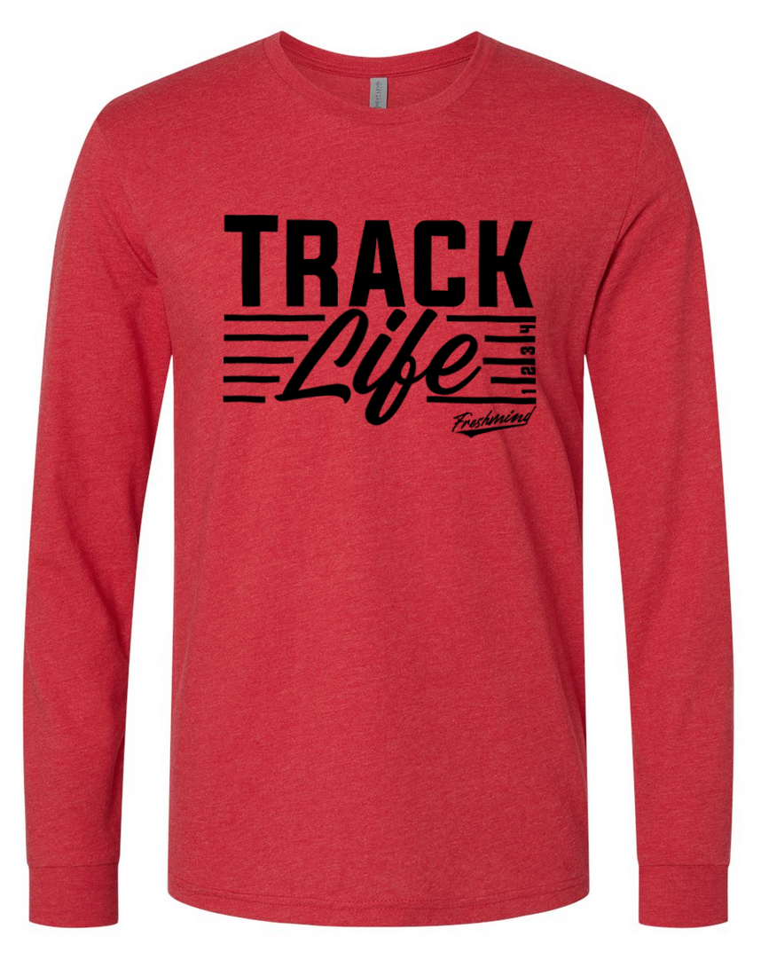 Track Life/Black – Red Long Sleeve