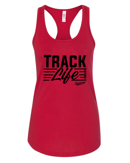 Track Life/Black – Red Tank Top